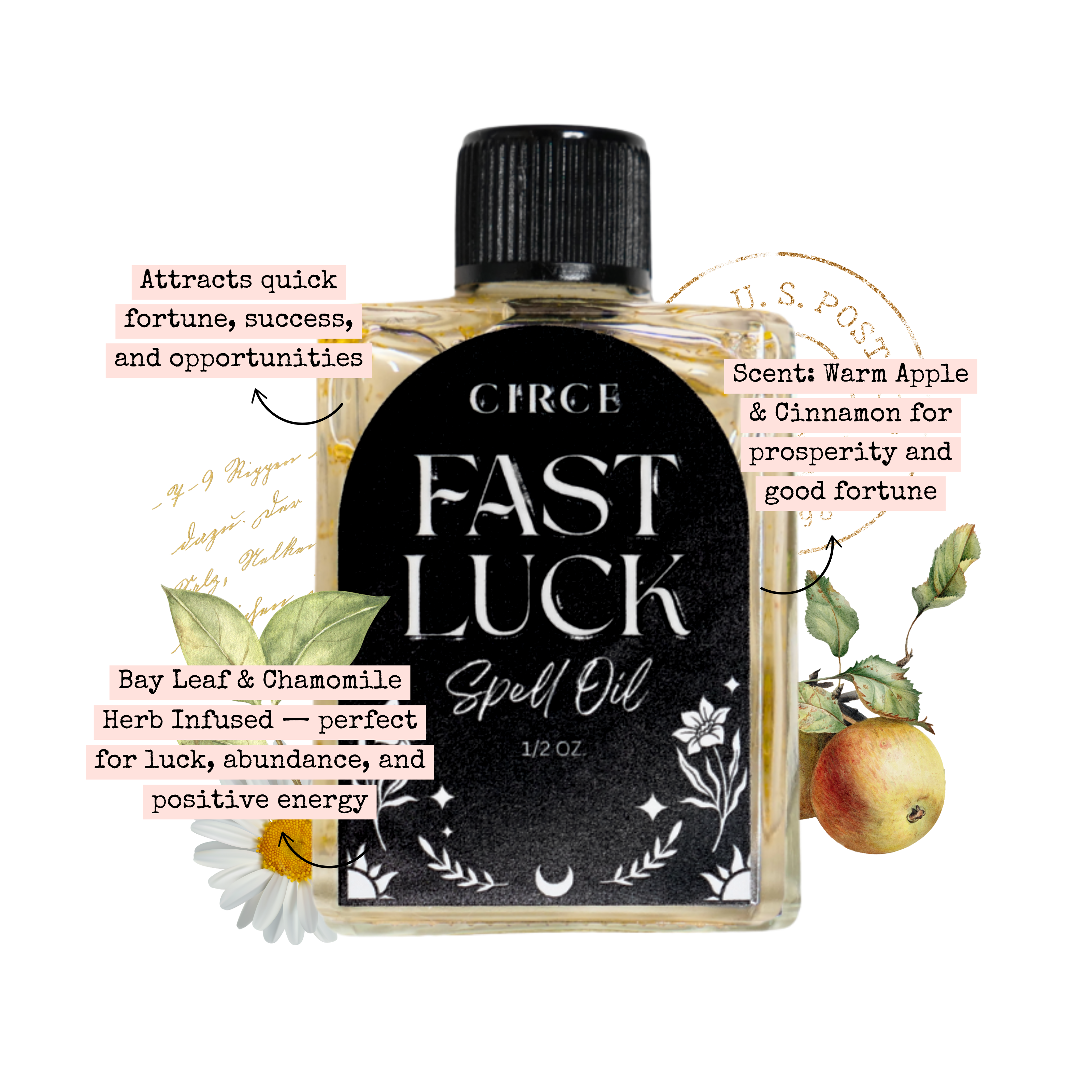 CIRCE Fast Luck Spell Oil 1/2 oz.