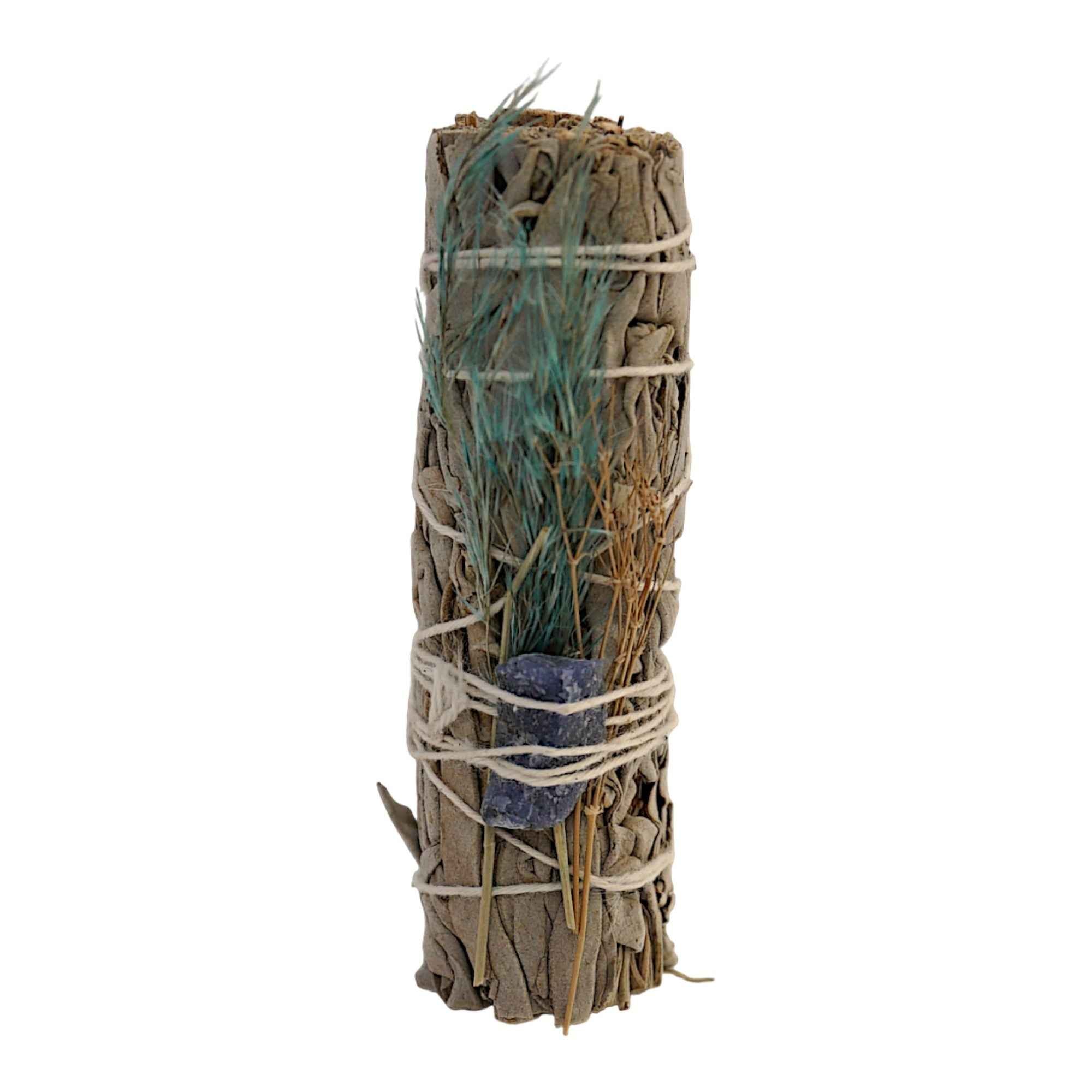 Regal Rebel 22 presents The White Sage & Sodalite Crystal Smudge Stick (4")