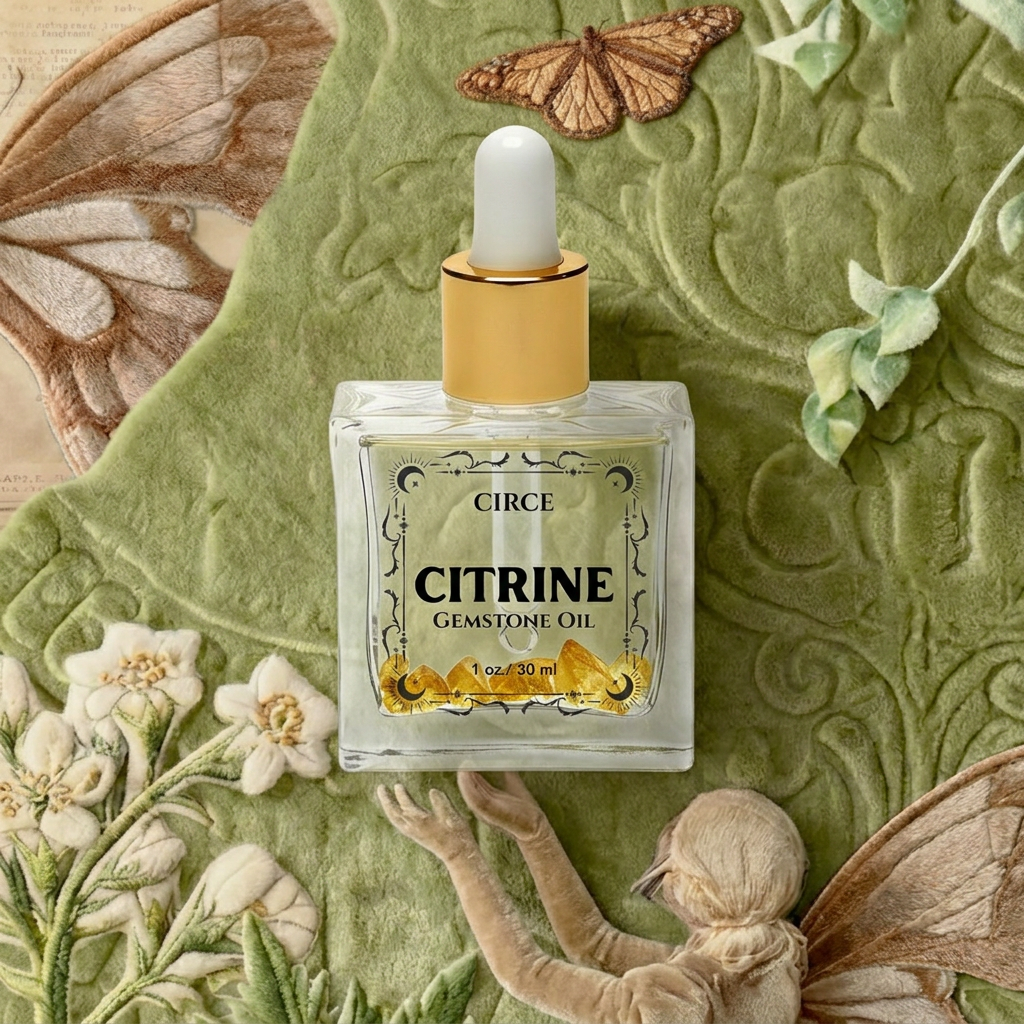 Regal Rebel 22 presents The Citrine Crystal Body Oil for Abundance – 1 oz Sample Size