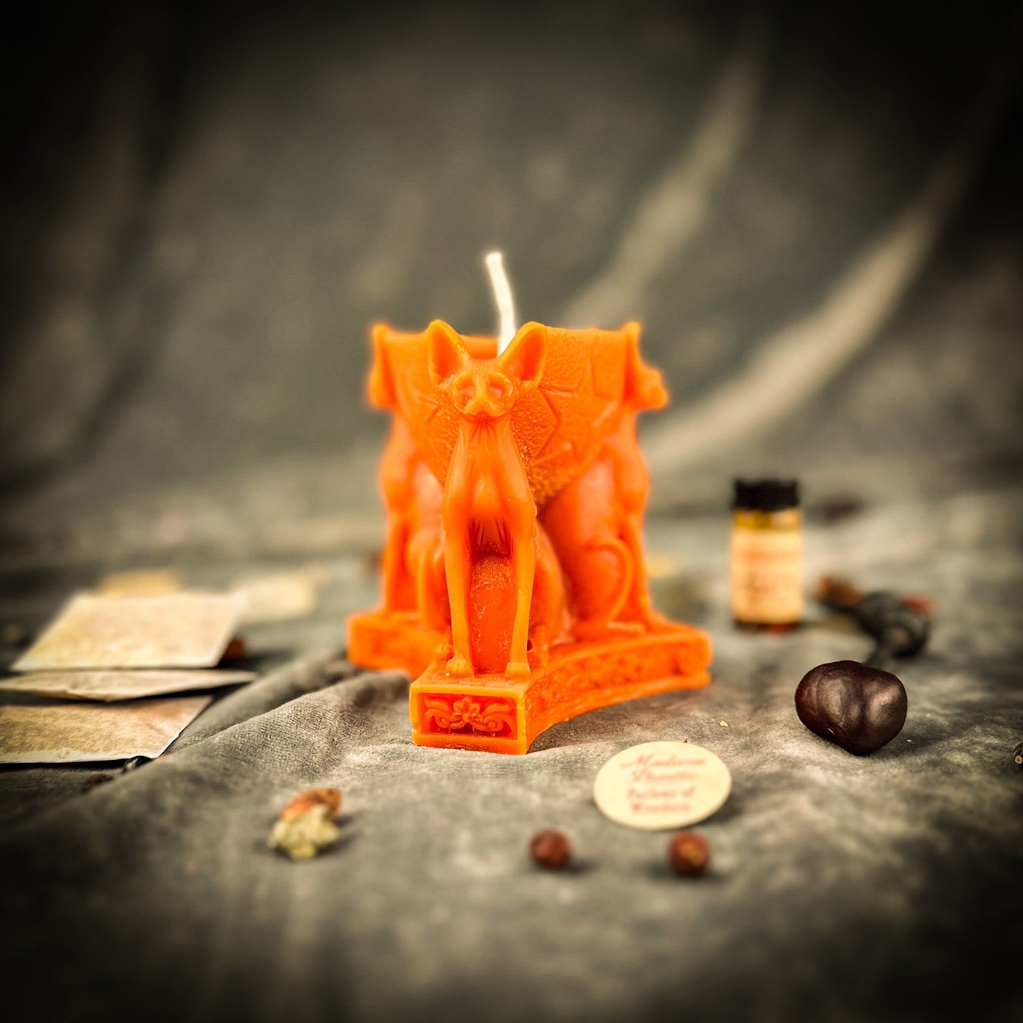Bastet Triple Protection Candle Spell Kit - Goddess Protection & Family Magic