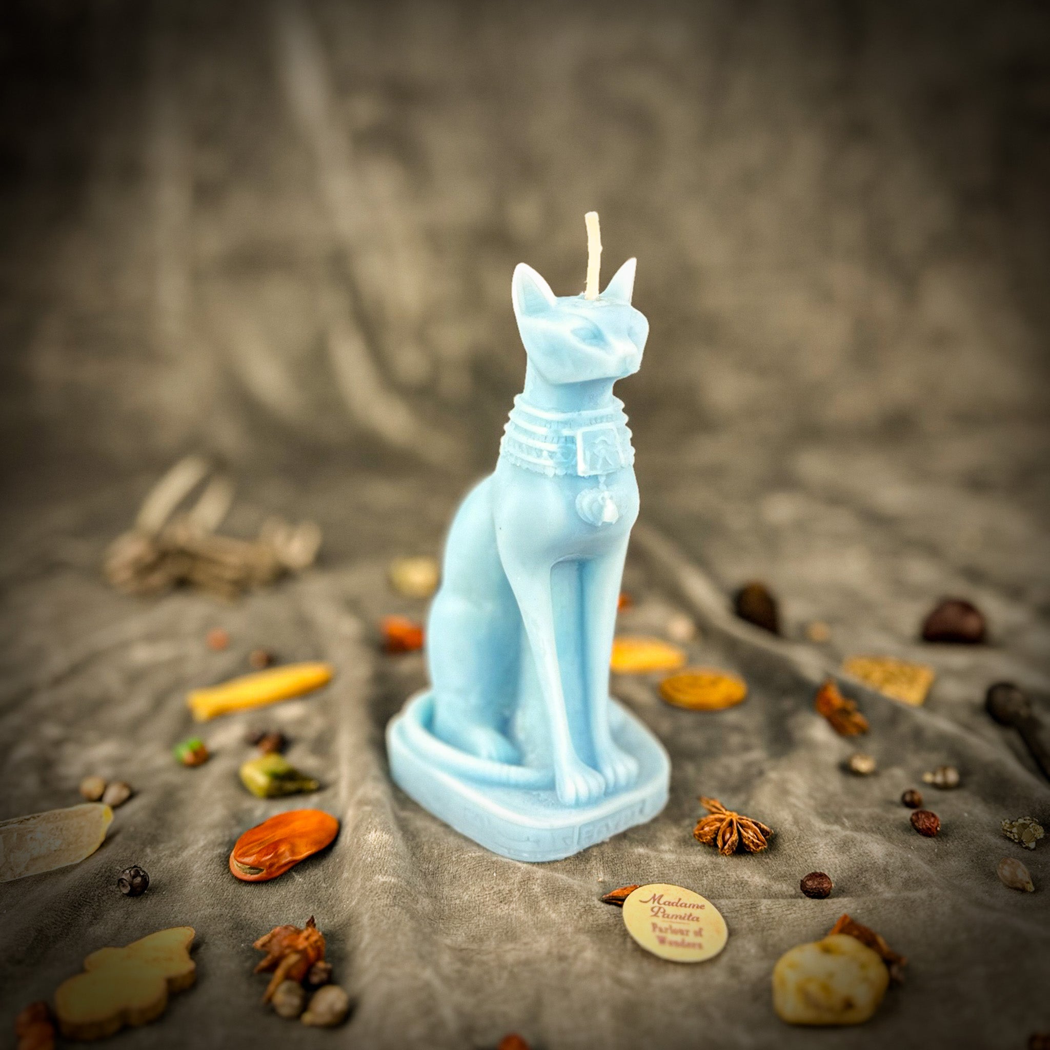 Bast Candle Spell Kit - Egyptian Goddess Protection & Fertility Magic