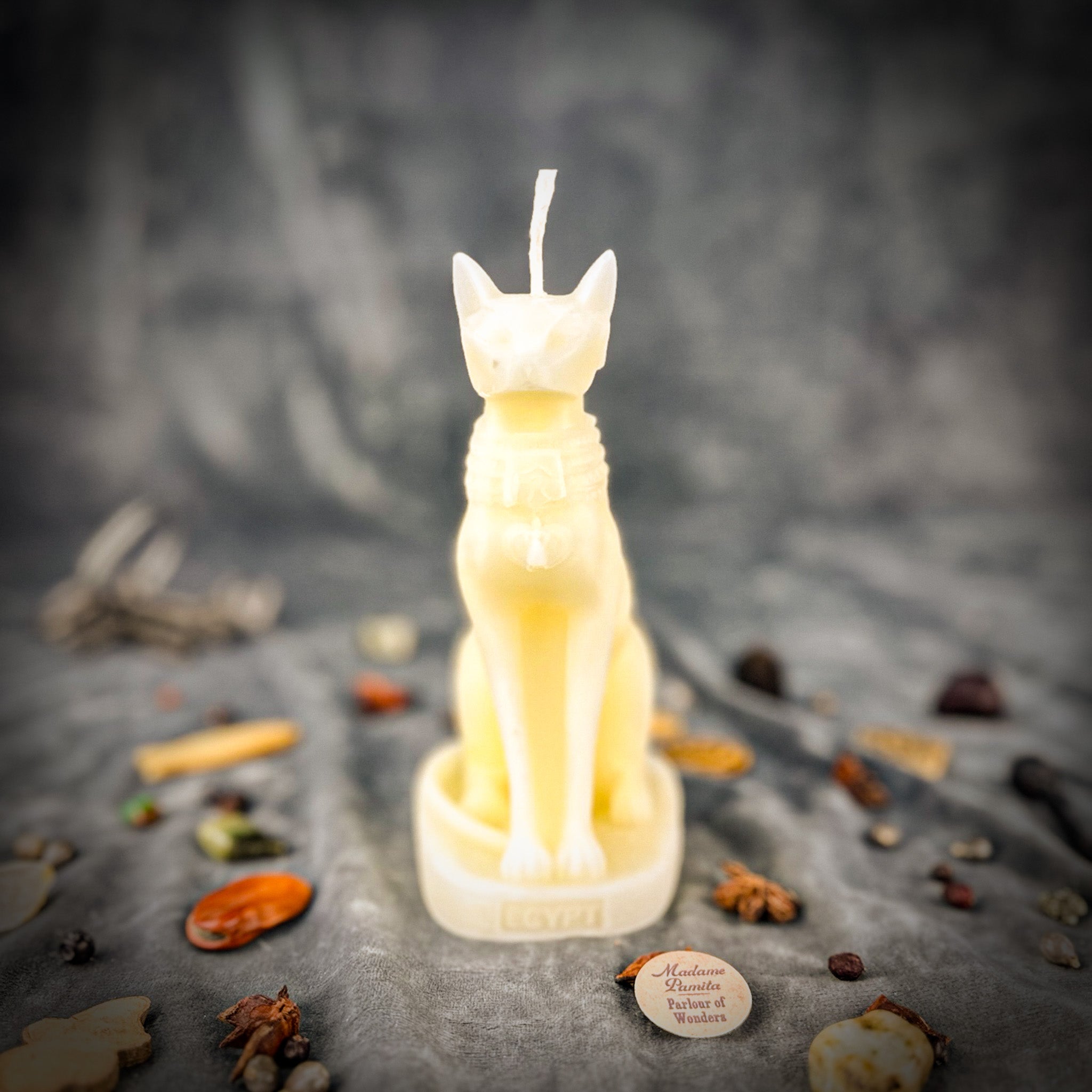 Bast Candle Spell Kit - Egyptian Goddess Protection & Fertility Magic