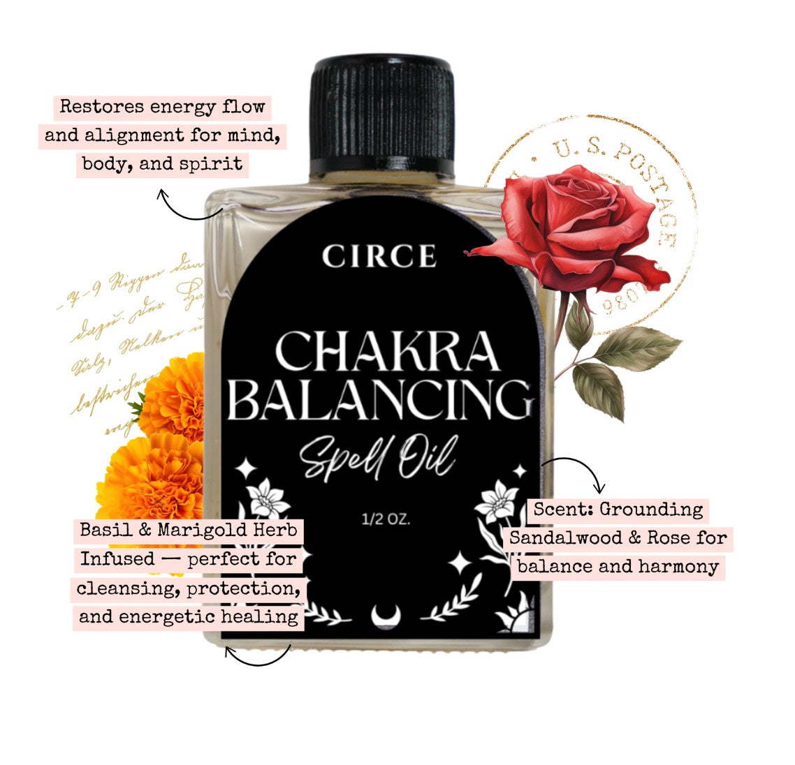 CIRCE Chakra Balancing Spell Oil 1/2 oz.