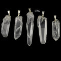 Regal Rebel 22 presents The Lemurian Quartz Point Pendants with Silver Bail (5 Pieces) Size 25 to 45 mm Crystal Jewelry Charm