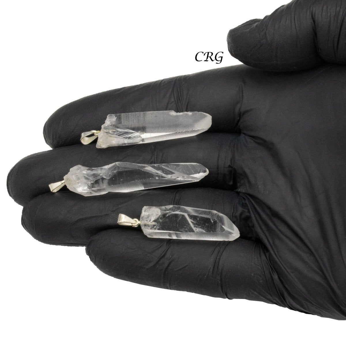 Regal Rebel 22 presents The Lemurian Quartz Point Pendants with Silver Bail (5 Pieces) Size 25 to 45 mm Crystal Jewelry Charm