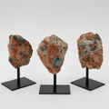 Regal Rebel 22 presents The Rough Apatite on Calcite Matrix on Metal Stand