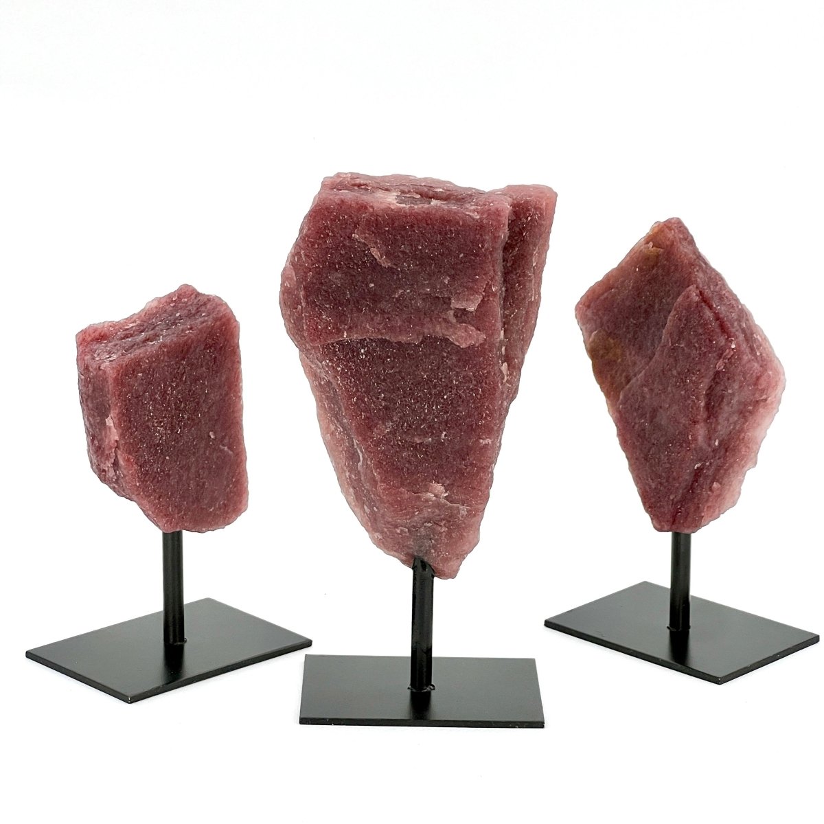 Regal Rebel 22 presents The Rough Strawberry Quartz on Metal Stand