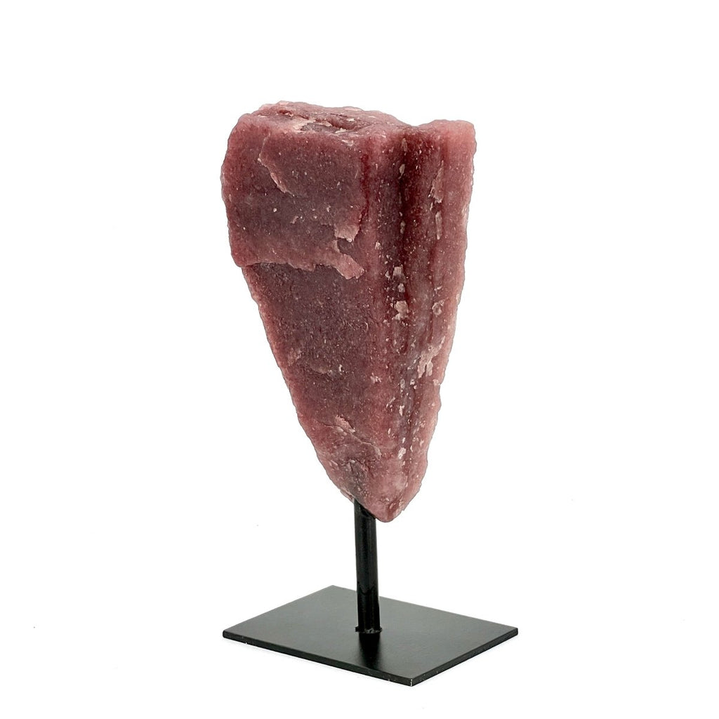 Regal Rebel 22 presents The Rough Strawberry Quartz on Metal Stand