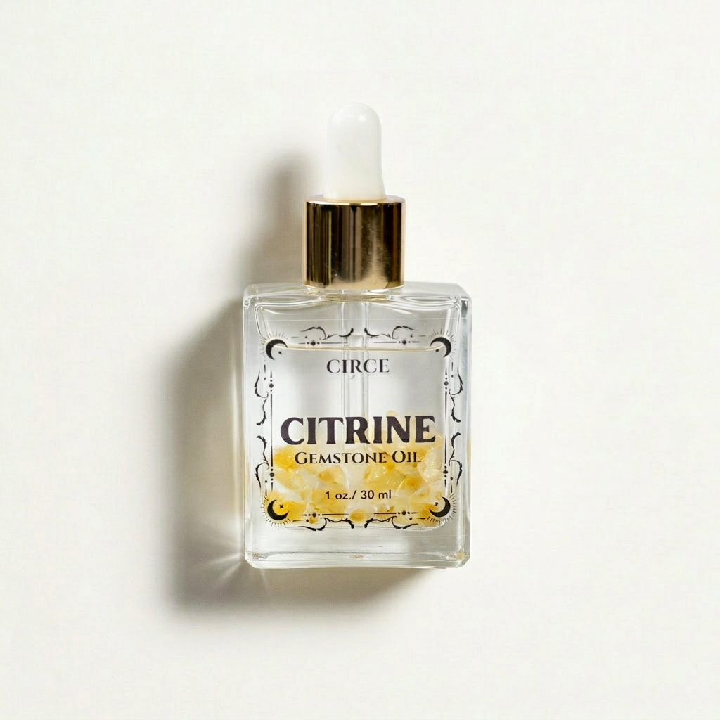 Regal Rebel 22 presents The Citrine Crystal Body Oil for Abundance – 1 oz Sample Size